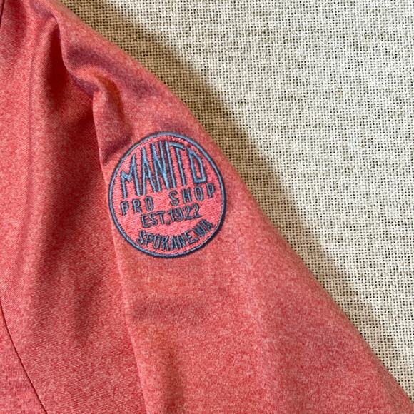 Peter Millar River Featherweight Pullover Shirt XL Pink Snap Button Quarter Top - Picture 3 of 6